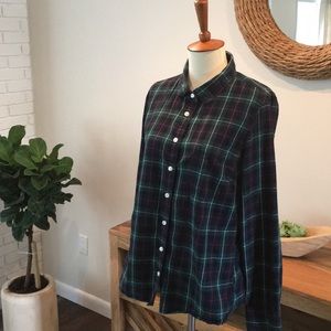 JCrew M, Long sleeve flannel
